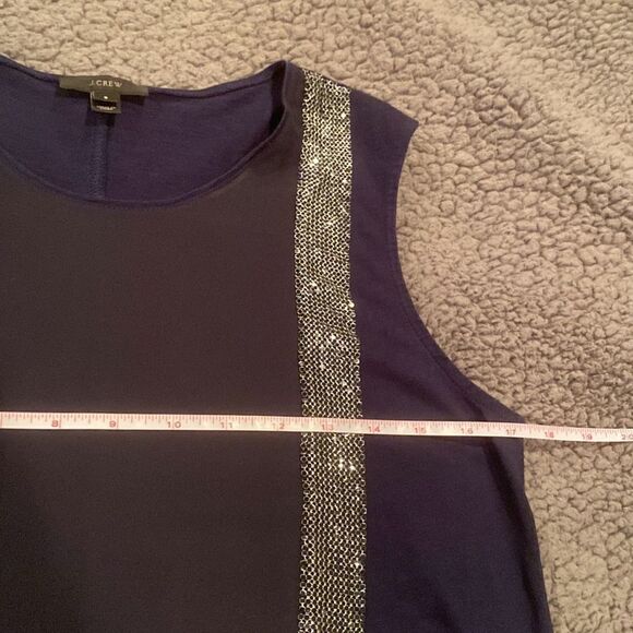 J Crew Navy Sleeveless Shirt Size Small - Picture 8 of 9